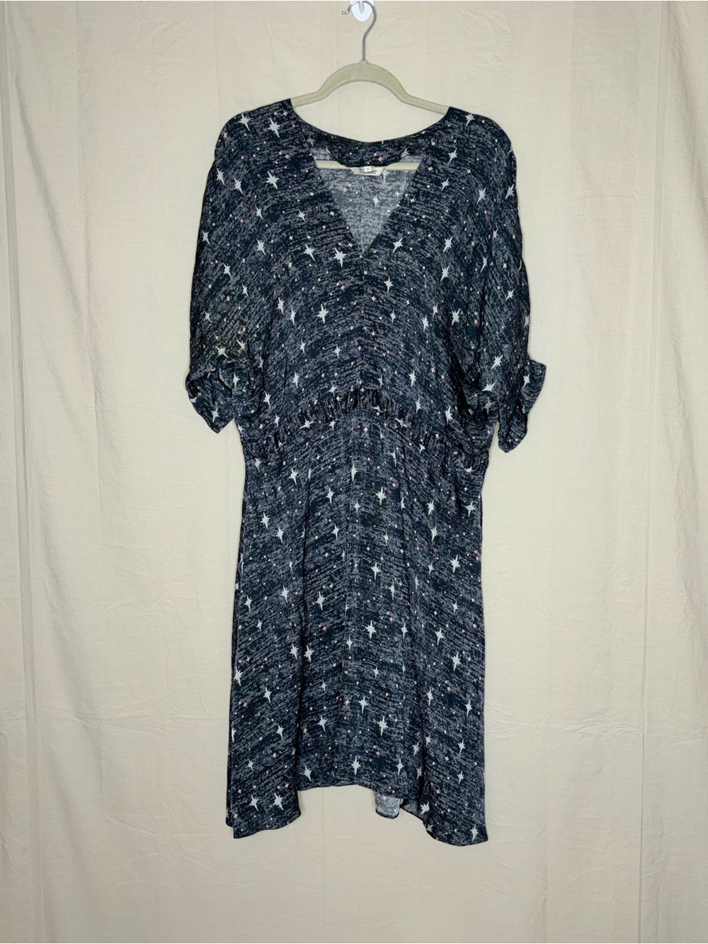 Tucker Celestial Starburst Galaxy Print V-Neck Dress - Size XL